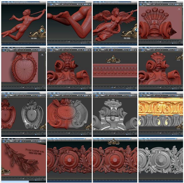 Hoa văn dựng trong 3dsmax