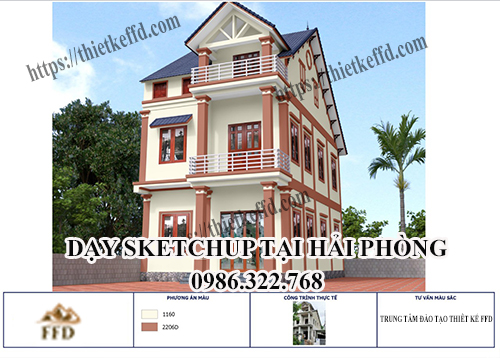Dạy sketchup dựng phối cảnh tại Hải Phòng