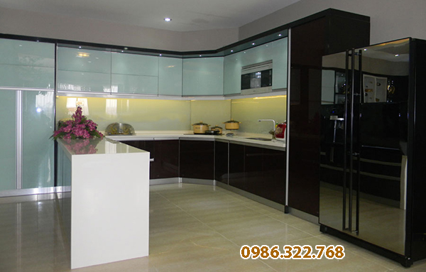 Tủ bếp inox chữ u