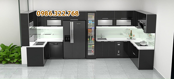 Tủ bếp inox chữ L