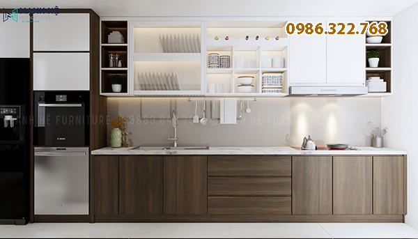 Tủ bếp inox đa sắc màu