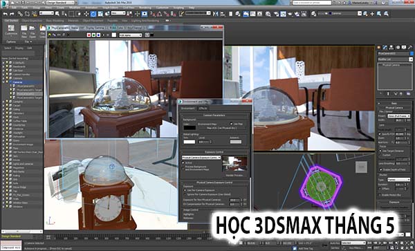 Dựng không gian nội thất bằng 3dsmax
