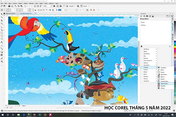 Học vẽ corel thiết kế quảng cáo