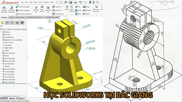 Học vẽ chi tiết máy tại Bắc Giang