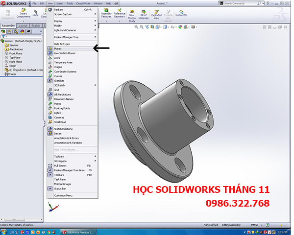 Học vẽ cơ khí bằng solidworks