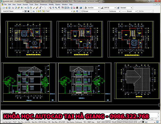 Học autocad 2D tại Hà Giang