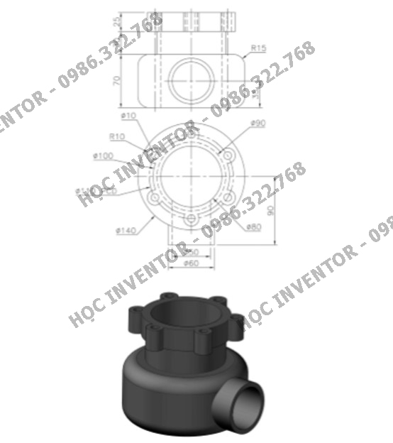 Học vẽ cơ khí bằng inventor