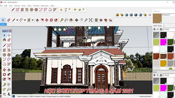 Học sketchup dựng hình tháng 8