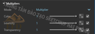 Thông vật liệu tự phát sáng trong Vray sketchup 3