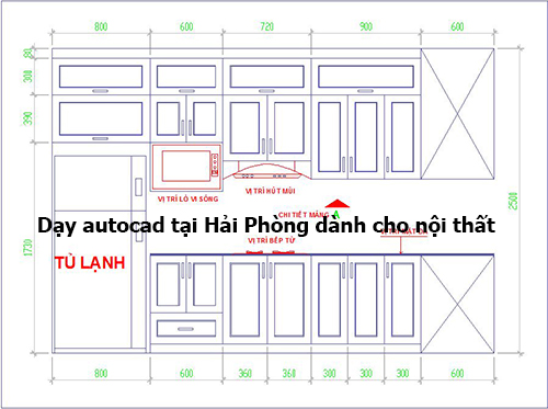 Dạy autocad thiết kế tủ bếp tại Hải Phòng