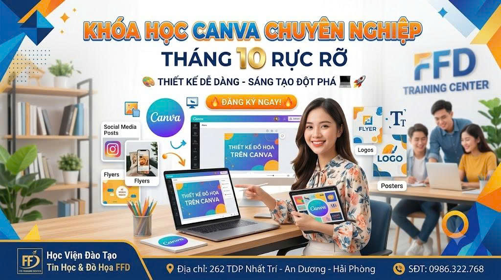 Khai giảng khóa học Canva tháng 10 năm 2026. 