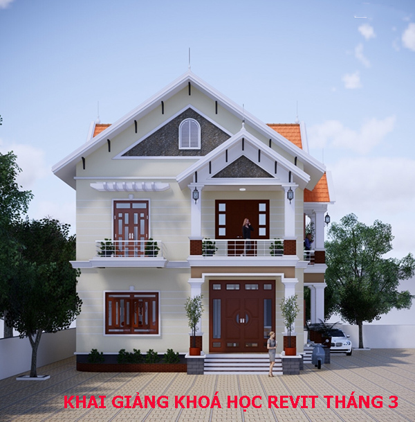 KHoá học Revit tháng 3.  Thiết kế nhà băng phần mềm Revit