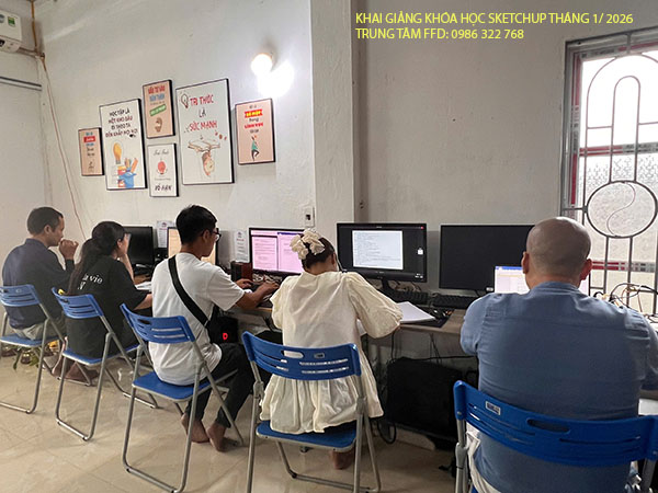 Khai giảng khóa học SketchUp tháng 1 năm 2026