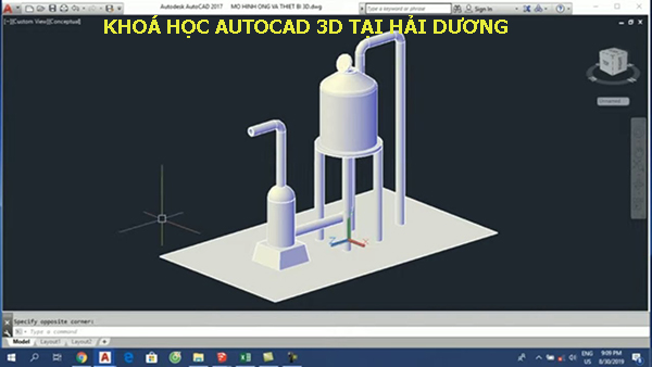 Khóa học AutoCAD 3D tại Hải Dương. 