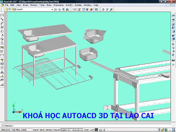 Khóa học AutoCAD 3D tại Lào Cai. 