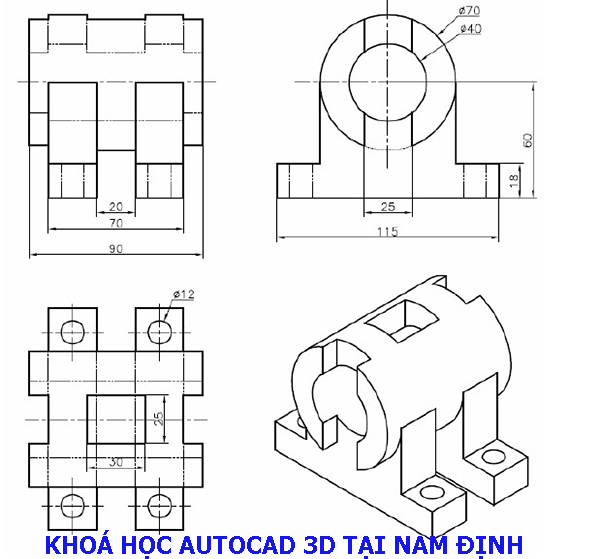 Khóa học AutoCAD 3D tại Nam Định. 