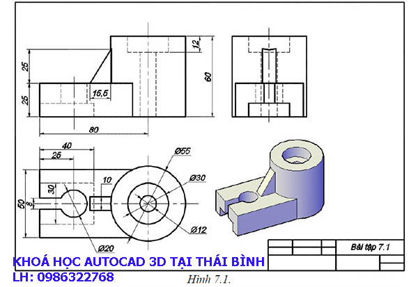 Khoá học Autocad 3D tại Thái Bình. 