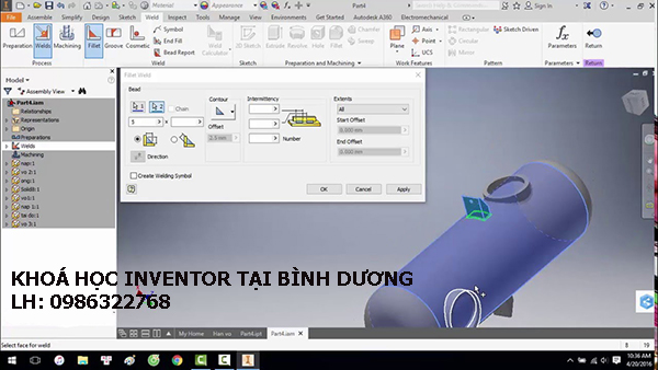 Khoá học Inventor tại Bình Dương. 