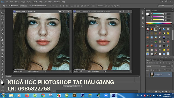 Khoá học Photoshop tại Hậu Giang