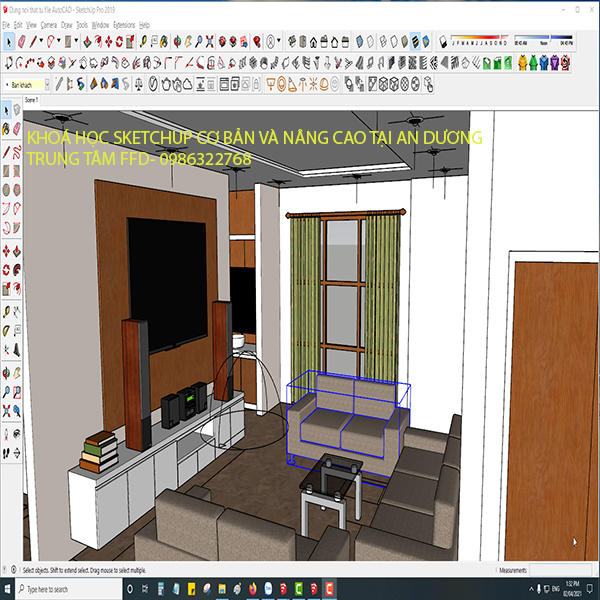 Khoá học Sketchup cơ bản- nâng cao tại An Dương. 