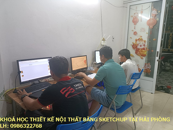 Khoá học Sketchup tại Hải Phòng- Học vẽ sketchup nội thất. 