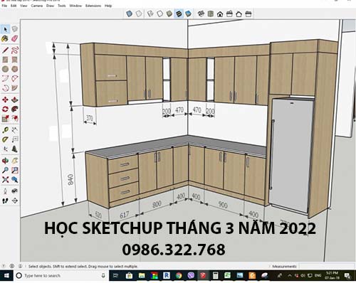 Học thiết kế nội thất bằng sketchup