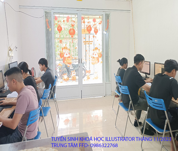 Tuyển sinh khóa học illustrator tháng 11 năm 2023.