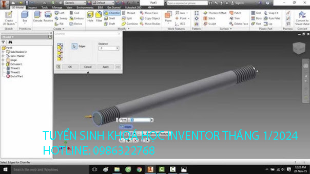 Tuyển sinh khoá học Inventor tháng 1 năm 2024