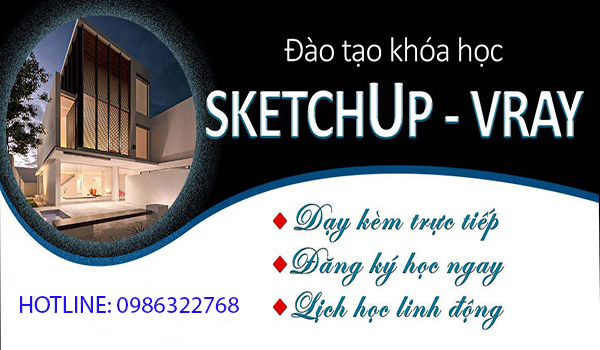 Tuyển sinh khoá học Sketchup tháng 1 năm 2024.