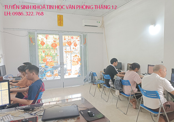 Tuyển Sinh Khoá Tin Học Văn Phòng Tháng 12