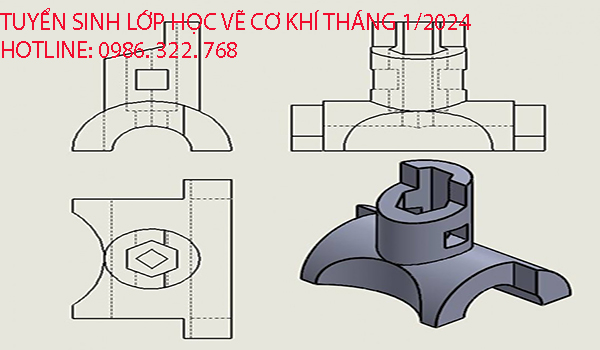Tuyển sinh khoá học vẽ cơ khí tháng 1 năm 2024