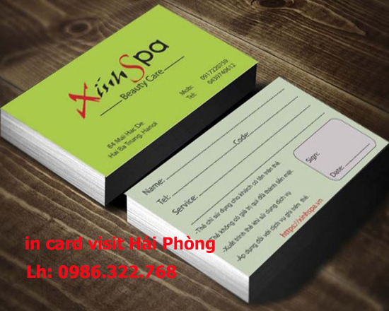 In card visit Hải Phòng