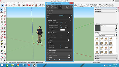Học vray sketchup tại Hải Phòng | Cài đặt thông số camera vray sketchup 3.4