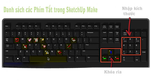 Học sketchup cơ bản Hải Phòng | Các phím tắt trong Sketchup