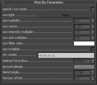 Học vray 3dsmax tại Hải Phòng | Thông số vray sun