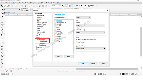 Mất thanh công cụ ToolBox trong CorelDraw