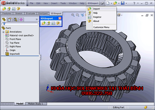 Khóa học solidworks tại Thái Bình