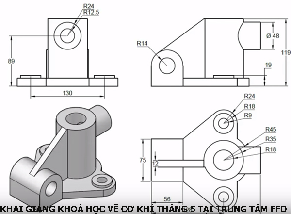 Tuyển sinh khoá học vẽ cơ khí tháng 5 năm 2023