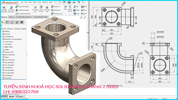 Tuyển sinh lớp học solidworks tháng 7 năm 2023