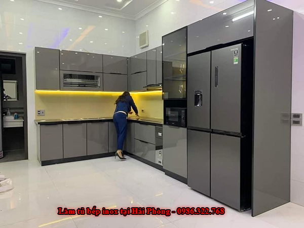 Làm tủ bếp inox giá rẻ tại Hải Phòng